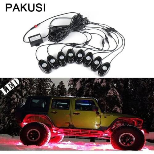 PAKUSI 1Set Car Led Rock Atmosphere Lights For ATV SUV Truck Tractor Boat 4WD Motorcycle SUV Jeep accessories with APP Control