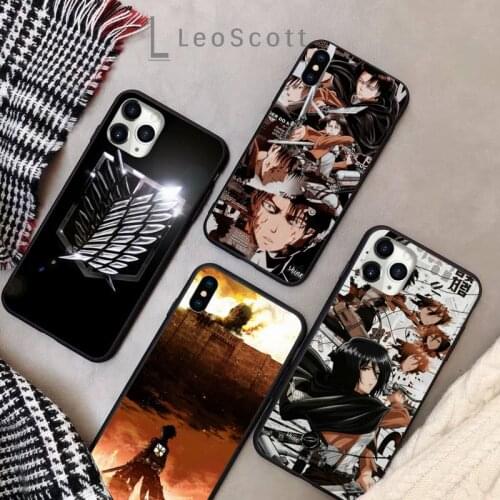 Attack on Titan Eren Mikasa L-Levi Phone Case for iPhone 11 12 pro XS MAX 8 7 6 6S Plus X 5S SE 2020 XR
