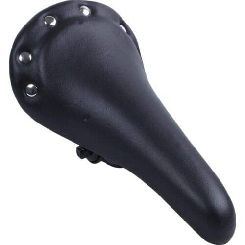 Black Cool Vintage Retro Riveted Road Fixie Bike Saddle Bicycle Seat Fixed Gear