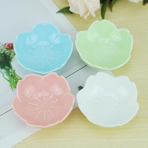 Color Glazed Salt Vinegar Sauce Flavor Spices Plate Plum Flower Small Dish Ceramic Plate Kitchen Tableware Accessories