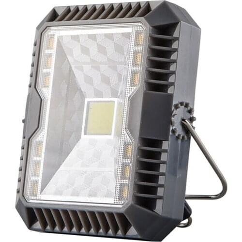 Solar Emergency Lights LED Portable Outdoor Camping Light, 3 Modes Waterproof, 150LM Rechargeable Work Light Job Site Lighting