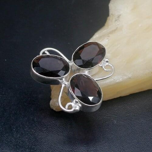 Hermosa Jewelry Natural Purple Amethystt Fashion Silver Color Wedding Charms Band Ring For Women Ladies Size 7 HD881