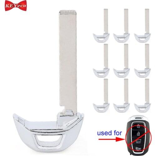 KEYECU 10pcs for Hyundai Accent Kona Elantra GT Sante Fe Remote Emergency Key Blade Insert Uncut