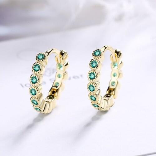 Classic Hoop Earrings Jewelry For Women Small Simple Huggie Tiny Zirconia Stone Stud Thin Circle Female Earring Piercing Jewelry