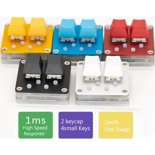 Macro Keyboard One Hand 2 Keys Shortcut New Mechanical Keyboard Switch Hot swap Cherry Keypad for Gaming DIY