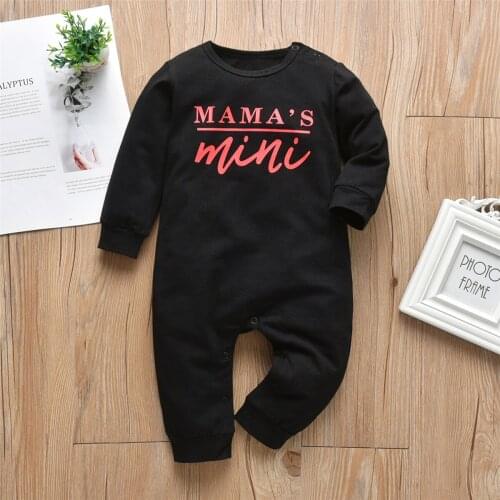 Neutral Style Newborn Infant Baby Boys Girls Romper Stylish Letter Printed infantil Pajamas Long Sleeve Onesies For Baby Birth