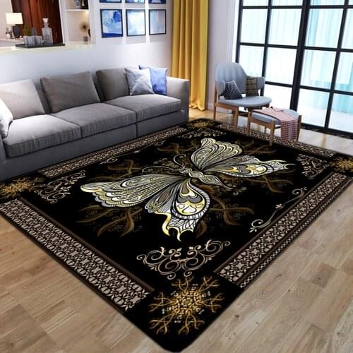 Creative Butterfly 3D Printed Carpet for home Living Room Bedroom bedside Area Rugs Kids Room Crawl floor Mats Child Play Carpet