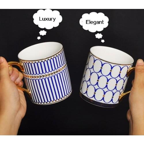 Mug With Lid With Spoon Household Ceramic Cup Large Capacity Creative Bone China Cup European Office Cup Gift Box