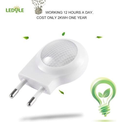 LEDGLE 4PCS EU/US Plug AC110V / 220V 0.7W Mini LED Night Light Lighting Auto Sensor Smart Baby Bedroom Lamp Night lamp
