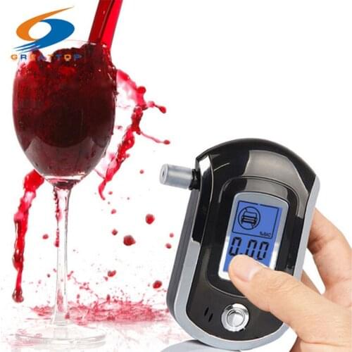 Factory Outlets AT6000 Personal Smart MCU Control Breath Analyzer Breathalyzer Digital Alcohol Tester Freeship+5pcs Mouthpieces