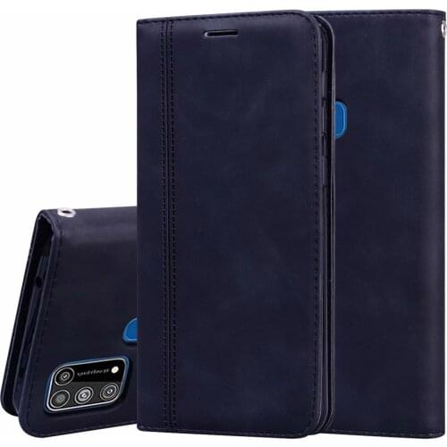 M31 Fashion PU Leather Flip Case For Samsung Galaxy M31 Mobile Phone Protection Bag Magnetic Suction Cover