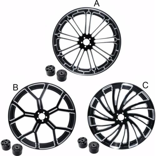 Motorcycle 21" CNC Front Wheel Rim Hub with Dual Disc For Harley Touring Road King Road Street Glide Electra Glide 2008-2020