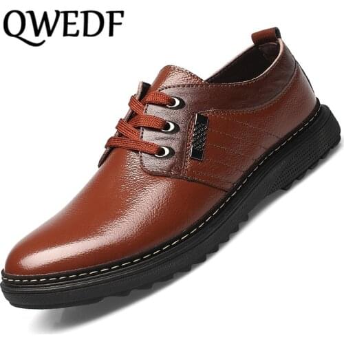 QWEDF Men Casual Shoes Summer PU Leather Men Loafers Moccasins Slip On Mens Flats Breathable Male Driving Shoes Low tie D5-15