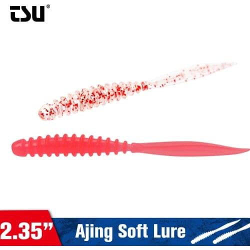TSURINOYA Ajing Soft Fishing Lure 60mm 0.4g 1.58" Needle tail 10pcs ELEIAGT Rockfish Ocean Swimbait Ligh Game Lures