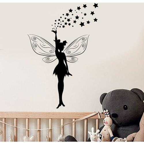 Nursery Wall Decal Fairy Tale Magic Girl Wall Stickers Girls Room Decoration Stickers Vinyl Cartoon Wall Decor Wallpaper X962