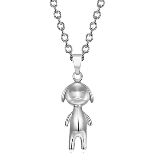 Stainless Steel Animal Dog Puppy Pendant Necklace Jewelry Gift Baby Kid Dog Neckalce Men Gift For Him