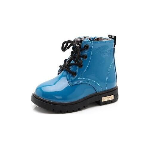 New Toddler Brand Warm Winter Boots 2021 Girls Leather Boots Boys Shoes Spring Fall PU Leather Children Boots Fashion Kids Boots