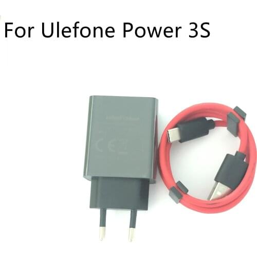 Ulefone Power 3S New Travel Charger + Type-C Cable For Ulefone Power 3S MTK6763 Octa Core 6.0" 2160x1080 Smartphone