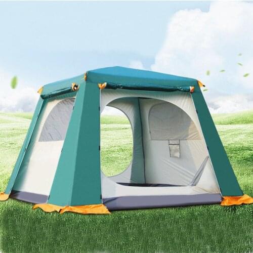 8-10 Person Camping Tents Windproof Rainproof Room Space 240*240*185CM Big Tent For Barbecue Party Hiking Self-Driving Tour