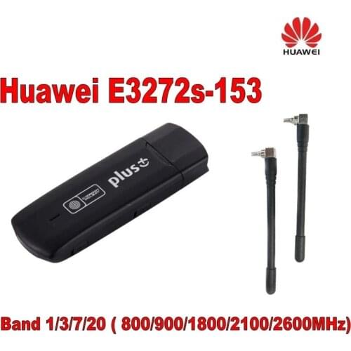 Unlocked 4G LTE FDD Huawei E3272S-153 150Mbps Mobile USB Modem+4g CRC9 35dbi antenna
