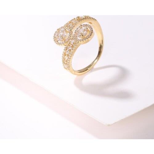 Luxury Zircon Engagement Rings for Women Party Wedding Anniversary Rings Female Crystals Jewelry Chic Accessories Gift for Lover