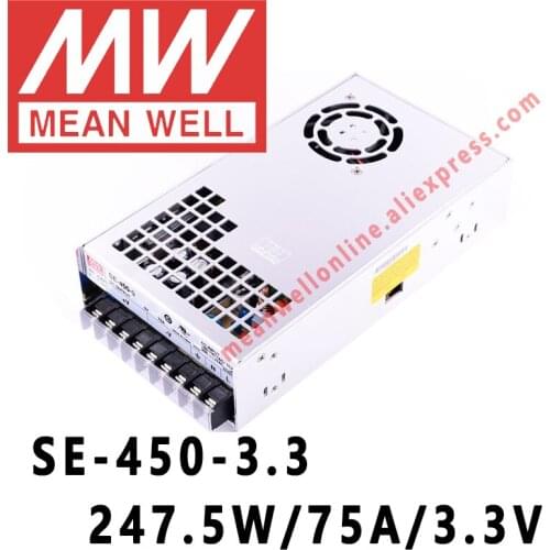 SE-450-3.3 Mean Well 247.5W/75A/3.3V DC Single Output Power Supply meanwell online store
