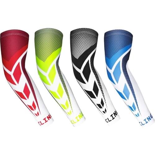 Sunscreen Ice Silk Sleeve Outdoor Sports Fitness Arm Guard Unisex Printed Elbow Pads Breathable Running Cover Arm Sleeve