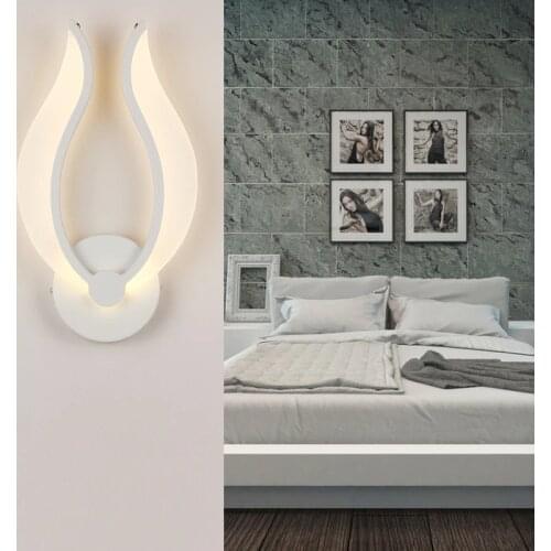 Modern led wall lamp AC85-265V 9W LED household waterproof bedside wall lamp for bedroom lighting/lamp