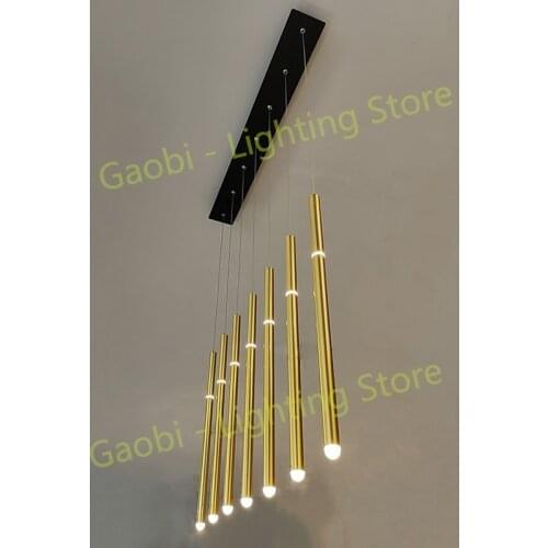 Dining Room Gold LED Chandelier Kitchen Island Deco Modern Nordic Hanging Light Restaurant Bar Coffee Shop Simple Pendant Lamp