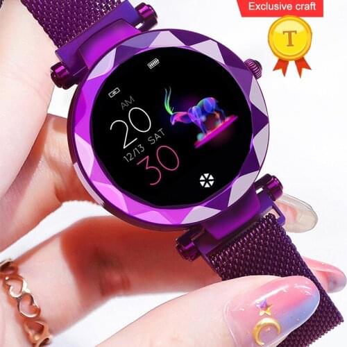 Accurate blood pressure Smart Watch Women Wrist band stainless steel Bracelet Heart Rate Monitor wearable device pk mi band 3