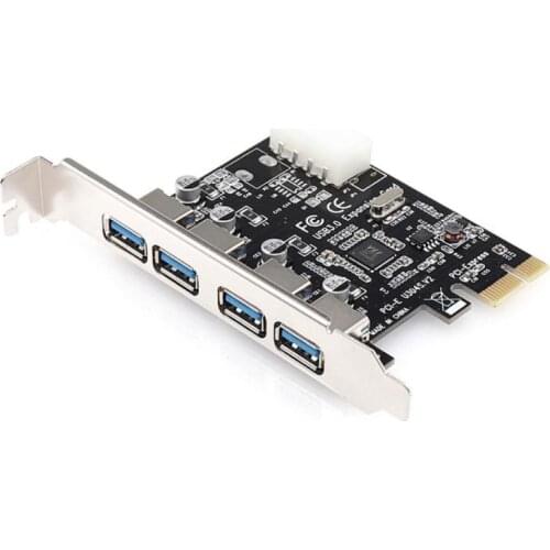 USB 3.0 4 Port PCI-E Expansion Card PCI Express PCIe USB 3.0 HUB Adapter 4-Port USB3.0 Controller USB 3 0 PCI E PCIe Express 1X