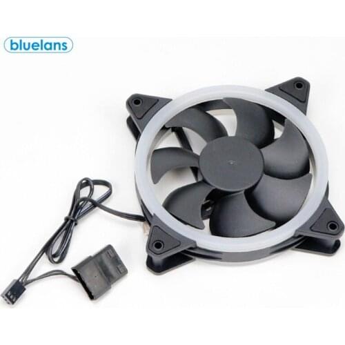 Computer case LED RGB Luminous Cooling Fan Shockproof And Silent Double-Sided Computer Radiator DIY 3 / 4Pin Accessories