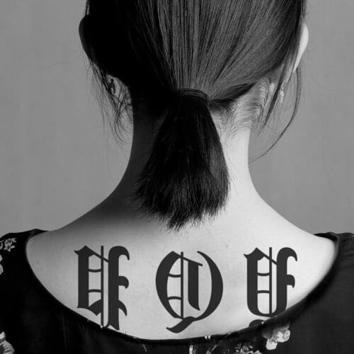 Waterproof Temporary Tattoo Sticker English Letter Alphabet A To Z Flash Tatoo Fake Tatto Hand Leg Body Small Art for Men Women