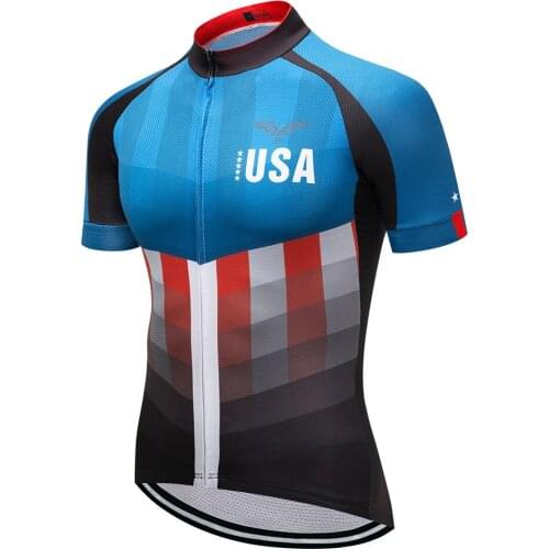Weimostar Cycling Jersey Racing Sport USA Team Cycling Clothing Ropa Ciclismo Short Sleeve mtb Bicycle Shirt Bike Jersey S-3XL