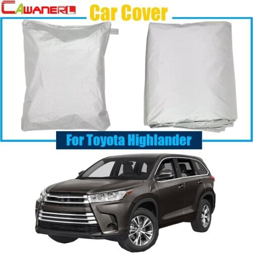 Cawanerl Full Car Cover SUV Rain Sun Snow Resistant Protector Cover UV Anti For Toyota Highlander High Quality