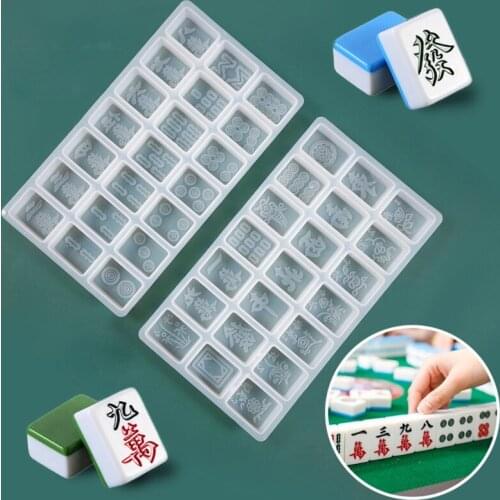 Mahjong Dice Epoxy Resin Casting Mold Resin Silicone Molds for DIY Craft Project
