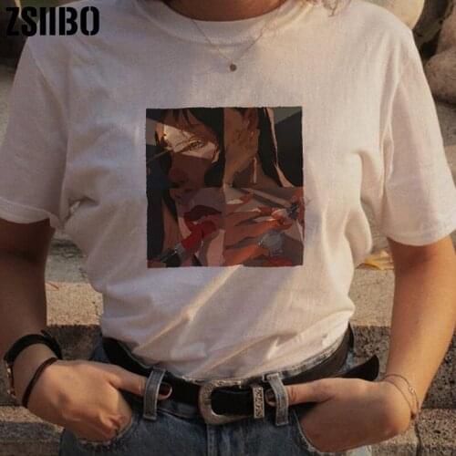 Women Funny girl Print Shirt Short Sleeve Tee Tops clothes vintage T-Shirt chemise vegan punk ropa mujer jersey clothing Tshirt