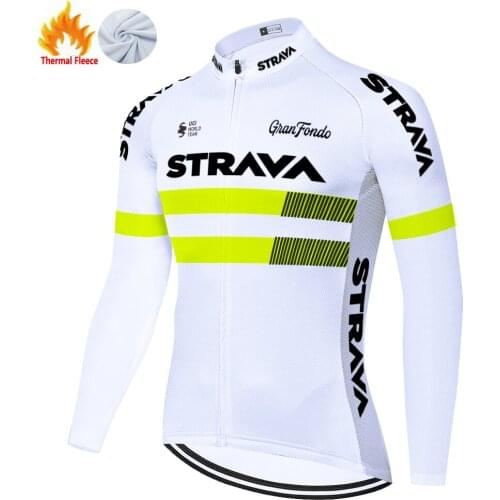 Strava Winter Thermal Fleece Jersey Maillot Cycliste Homme Abbigliamento Camisa Ciclismo Masculina Tricota Ciclismo Hombre