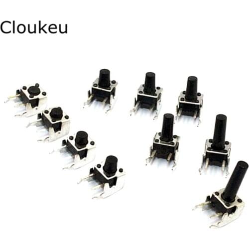 20Pcs 6*6*14MM With bracket Side 2Pin Touch switch 6x6x14 Micro button switch