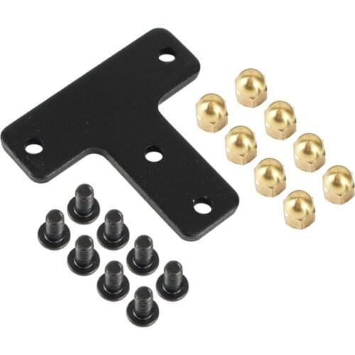 3D Printer Accessories T-Shaped Fixing Plate Metal Bracket with Brass Screw Nut for Tornado CR-10S Ender-3 1 Set