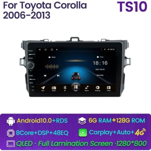9"Android 10.0 Car Radio For Toyota Corolla E140/150 2006-2013 2Din DSP Navigaion Multimedia Video Player IPS Screen Head Unit