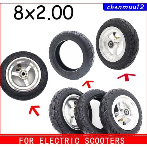 Suitable for Kugoo S3 S2 S1 C3 electric scooter 8x 2.00-5 tires tubeless tires, with aluminum alloy ring general 2.10-5 tires