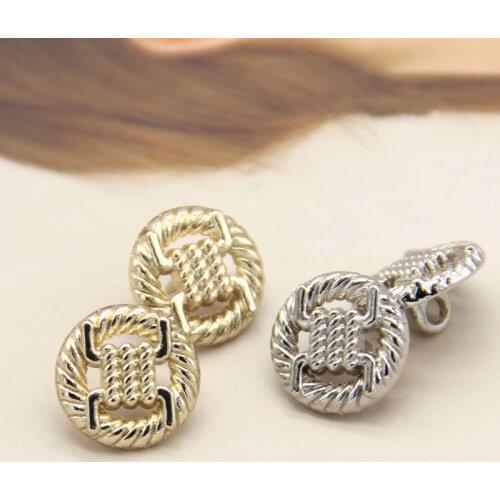 HENGC 11mm Round Goldn Metal Buttons For Clothing Shirt Garment Sleeve Dress Decorative DIY Crafts Sewing Accessories Wholesale