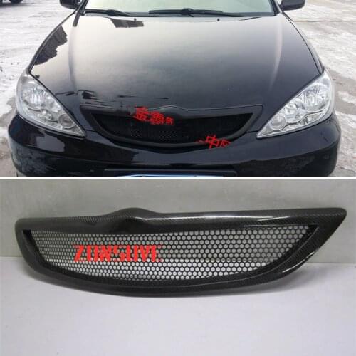 Use For Toyota Camry 2.4L 2001--2004 Year Carbon Fibre Refitt Front Center Racing Grille Cover Accessorie Body Kit Zonsuve