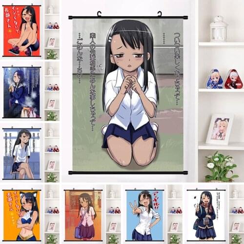 Sexy Girl Picture Japanese Anime Plastic Scroll Canvas Painting Cartoon Character Poster Decor Home Room Hanging Art Wall Prints