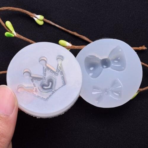 DIY crown and bow clear silicone mold jewelry mold