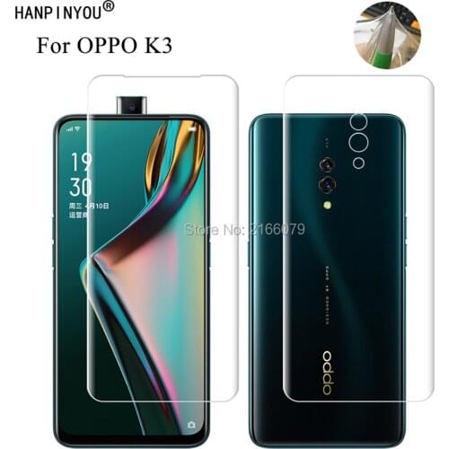 For Oppo K3 6.5" Soft TPU Front Back Full Cover Screen Protector Transparent Protective Film + Tools (Not Tempered Glass)