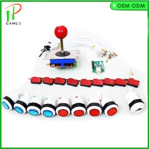 DIY arcade joystick handle set kits 28mm push buttons spare parts USB cable to PC/PS3 joystick button encoder plate