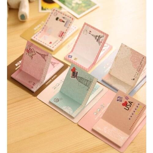 Ellen Brook 1 PCS Kawaii Cute Memo Pads Sticky Notes Creative DIY Notepad Office School Supplies Stationery Stickers Planner