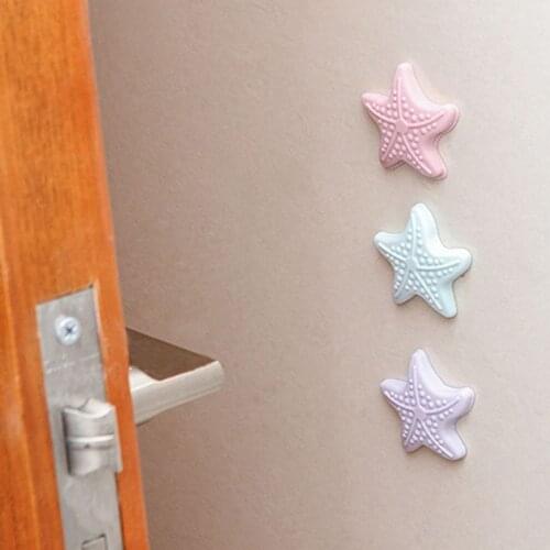 Wall Protectors Self Adhesive Rubber Stop Door Handle Bumper Guard Stoppe Luminous Cabinet Catches for Door Stopper Doorstop